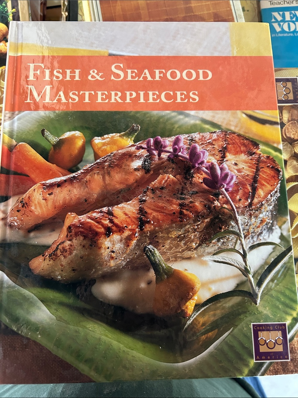Fish & Seafood Masterpieces Cookbook - Orange Cover